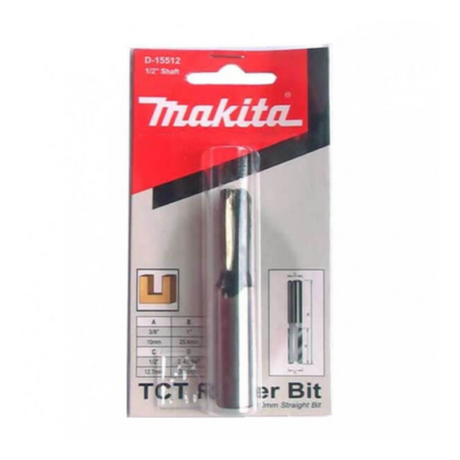 Straight milling cutter 10mm MAKITA D-15512