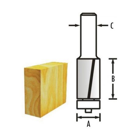MAKITA D-49264 2-Flute Straight Milling Cutter