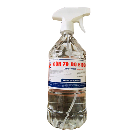 BIDOPHA 70 degree alcohol 1000ml bottle with spray nozzle