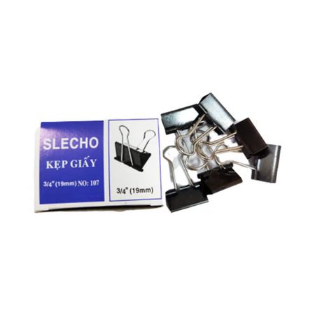 Kẹp bướm 19mm SLECHO màu đen (12 cái)