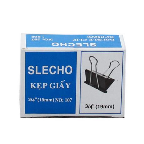 Kẹp bướm 19mm SLECHO màu đen (12 cái)