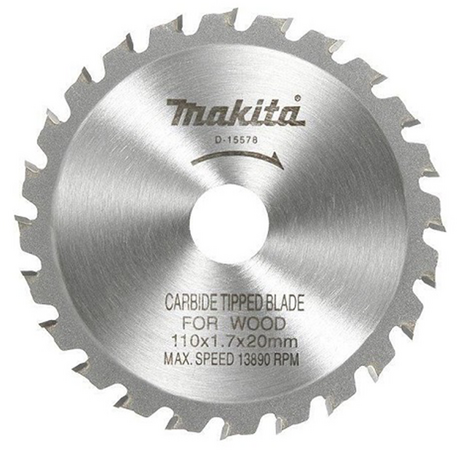 Alloy saw blade 110x20mm 24T MAKITA D-15578