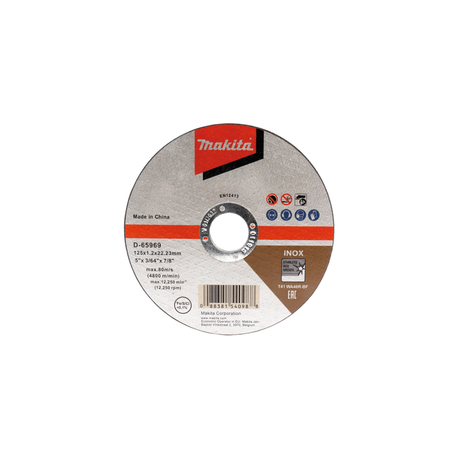 Đá cắt inox mỏng 125x1.2x22.23 MAKITA D-65969