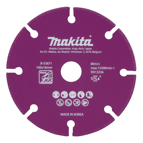 MAKITA B-53671 100mm Multi-purpose Segmented Diamond Blade