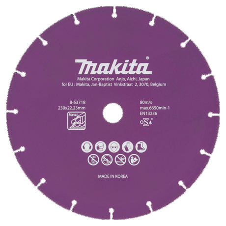 MAKITA B-53718 230mm Multi-purpose Segmented Diamond Blade
