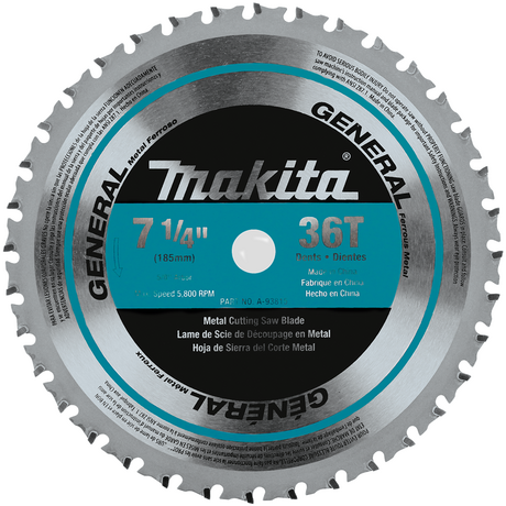 Lưỡi cưa kim loại 185x15.88x36T MAKITA A-93815
