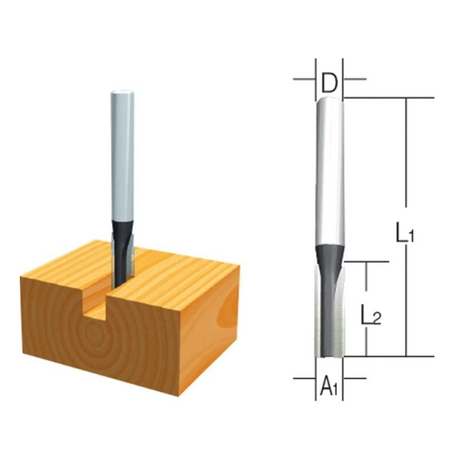 Straight milling cutter 12x60x30mm MAKITA D-07892