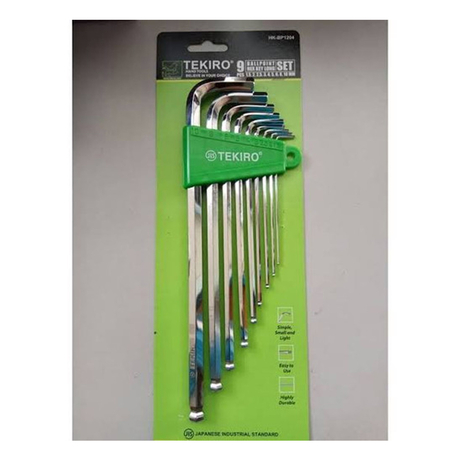 TEKIRO HK-BP1204 Ball Head Long Hexagon Socket Set (9 Pieces)