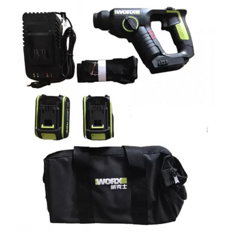 Máy khoan búa dùng pin 20V Worx WU380 kèm 2 pin 1 sạc