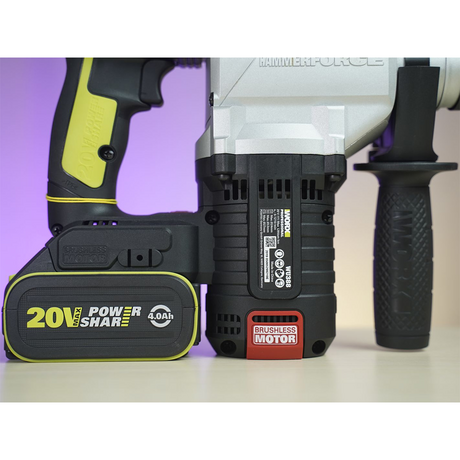 Worx WU388 20V 24mm Cordless Hammer Drill (without carbon brush)