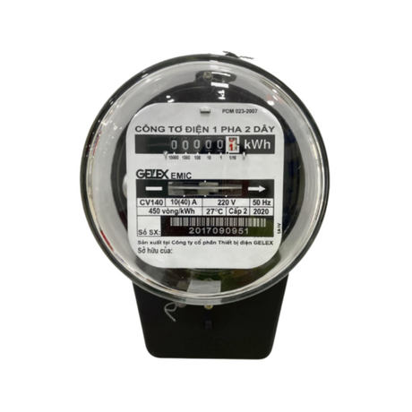 Công tơ điện 1 pha Emic CV140-10(40)A KĐ (Không kiểm định)