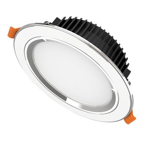 Đèn led âm trần tròn viền bạc 5w MPE DLB-5V ánh sáng vàng