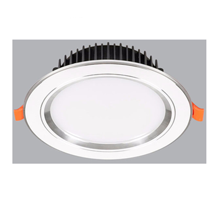 Đèn led âm trần tròn viền bạc 5w MPE DLB-5V ánh sáng vàng
