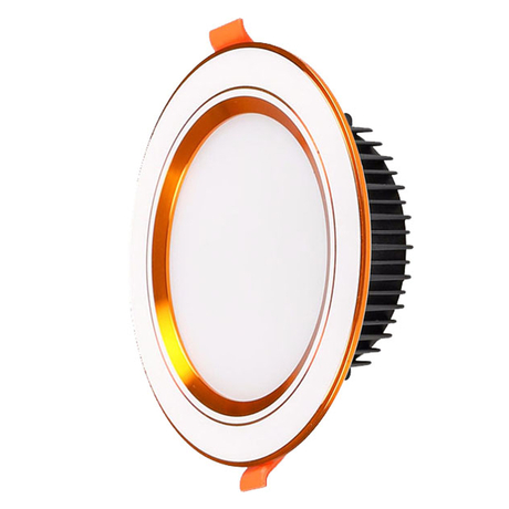 Đèn led âm trần tròn viền vàng 7w MPE DLV-7T ánh sáng trắng