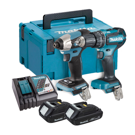 Makita DLX2419JX2 cordless drill and impact wrench set