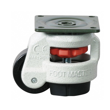 Footmaster GD-60F-NYN spindle heavy-duty nylon wheels