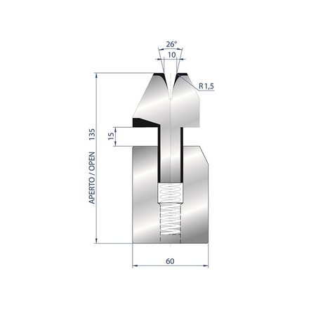 Flattenings 26 V10 folding press size 135x835 Eurostamp JES303800835