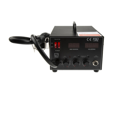 700W soldering station and soldering iron RS PRO 1244134 with accessories