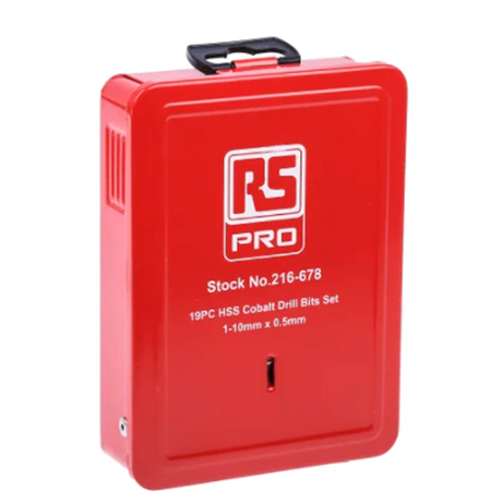 RS PRO 216678 Twist Drill Bit Set 1-10mm (19 pieces)