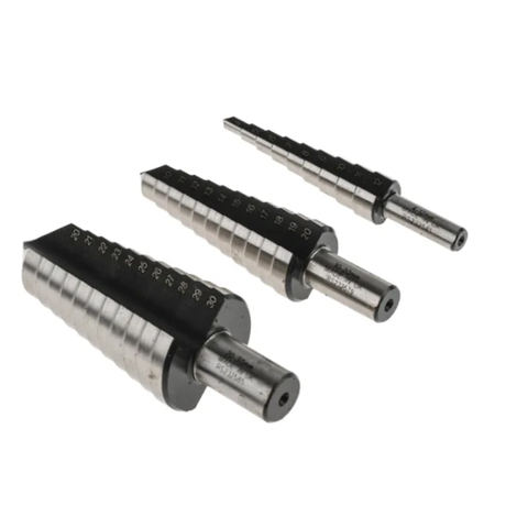 RS PRO 232608 4-30mm Step Drill Bit Set (3 pieces)