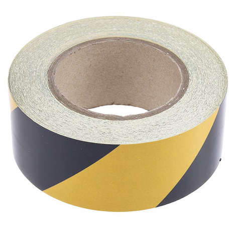 Băng keo cảnh báo 25mx50mm RS PRO 2197897 màu đen vàng