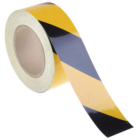Băng keo cảnh báo 25mx50mm RS PRO 2197897 màu đen vàng