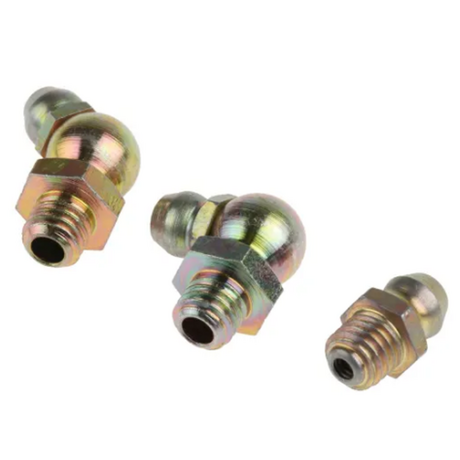 RS PRO 1954059 1/4 inch Straight Curved Grease Pump Nipple Box (50 pcs)