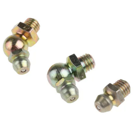 RS PRO 1954059 1/4 inch Straight Curved Grease Pump Nipple Box (50 pcs)