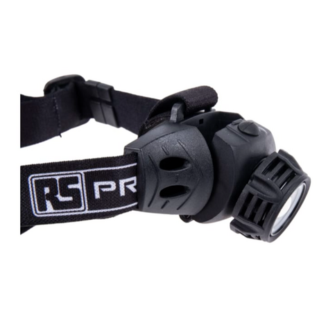 Black Led Headlamp 250lumen RS PRO 1234515