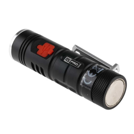 RS PRO 1864623 600lm rechargeable led flashlight