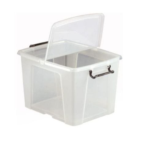 Hộp lưu trữ 24l polyme RS PRO 8252329 trong suốt 190x395x500mm