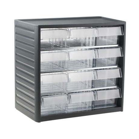PP plastic cabinet 12 compartments RS PRO 9096940 (290x310x180mm)