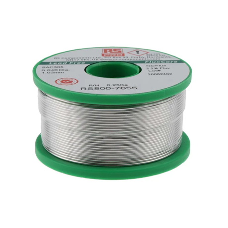 RS PRO 8007655 1.02mm Lead Solder Wire (250g roll)