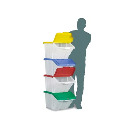 Thùng đựng đồ 345x400x635mm RS PRO 6742549 có thể xếp chồng