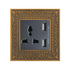 ABE PLACE P1C-USB Multi-function Socket with USB, Gray