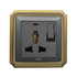 Multi-function socket with led light switch ABE BRONZE B1X-3C2L gray