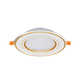 9W HUFA AV-09 yellow-rimmed recessed LED light, pale yellow light