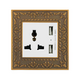 Ổ cắm đa năng kèm USB ABE PLACE P1A-USB màu trắng