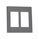 Faceplate for 6 Panasonic WEV68060MH devices, metallic gray