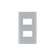 Faceplate for 2 Panasonic WEV68020MW devices, metallic white