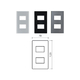 Faceplate for 2 Panasonic WEV68020MW devices, metallic white