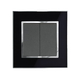 Công tắc đôi 2 chiều ABE MIRROR M1D-22C màu đen