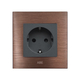 Ổ cắm châu âu ABE TITANIUM T1N-CA màu nâu