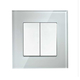 ABE CRYSTAL C1T-22C double electrical switch white