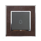 ABE LEATHER D1S-DB doorbell crocodile skin color