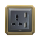 Ổ cắm đa năng kèm USB ABE BRONZE B1X-USB màu xám