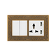 Công tắc đôi hai chiều kèm ổ cắm đa năng USB ABE LACE L2T-22C-USB màu trắng