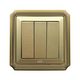 Công tắc điện ba ABE BRONZE B1V-32C màu vàng