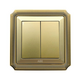 Công tắc điện đôi ABE BRONZE B1V-22C màu vàng