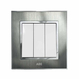 Công tắc ba 1 chiều ABE SATIN S1B-31CT màu bạc